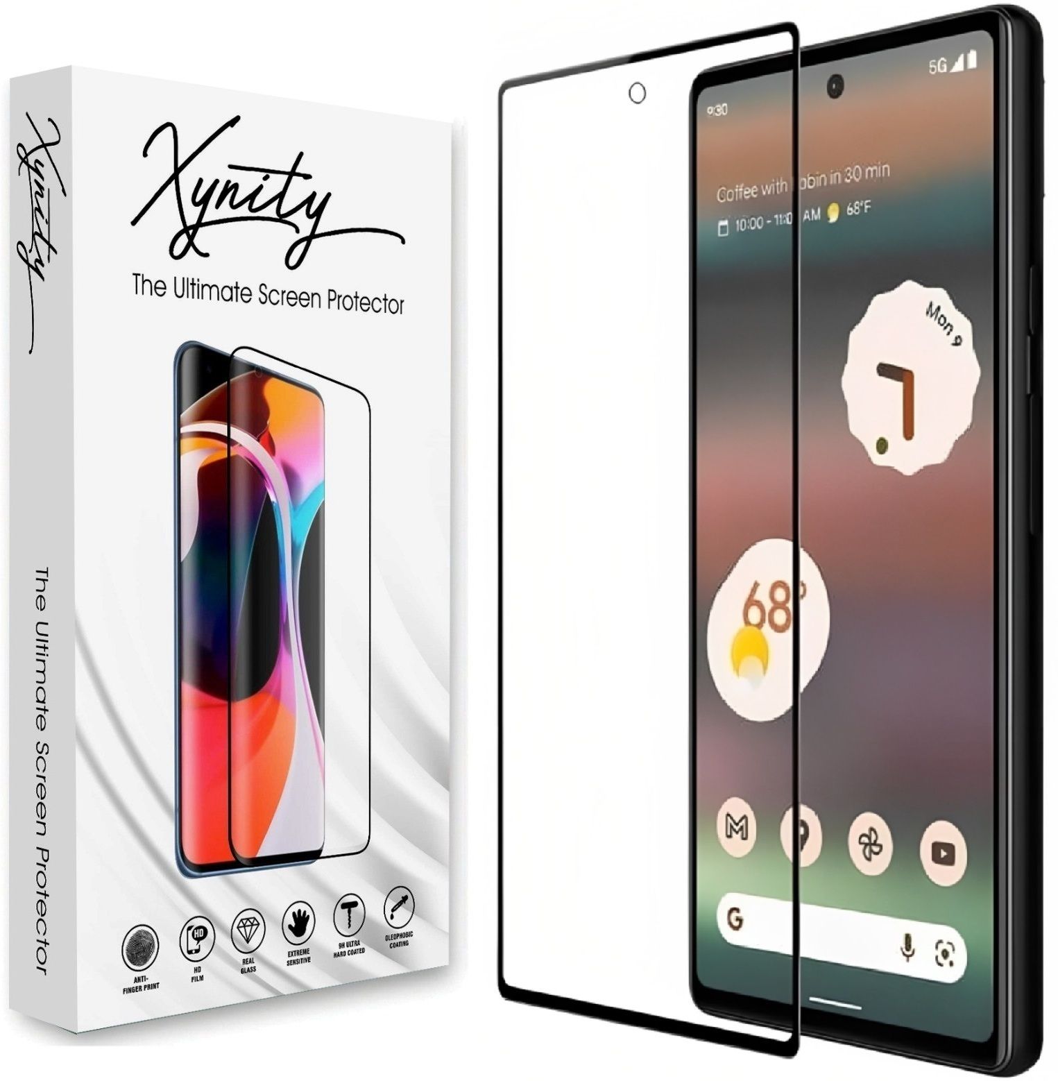 XYNITY Tempered Glass Guard for Google Pixel 6A, Google Pixel 7A, Premium Screen Protector with Easy Installation Kit-image-1