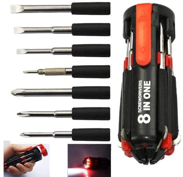 Pocket Friendly 8 in 1 Multi-Function Screwdriver Tool Kit Pack of 1 Standard Screwdriver Set-image-48