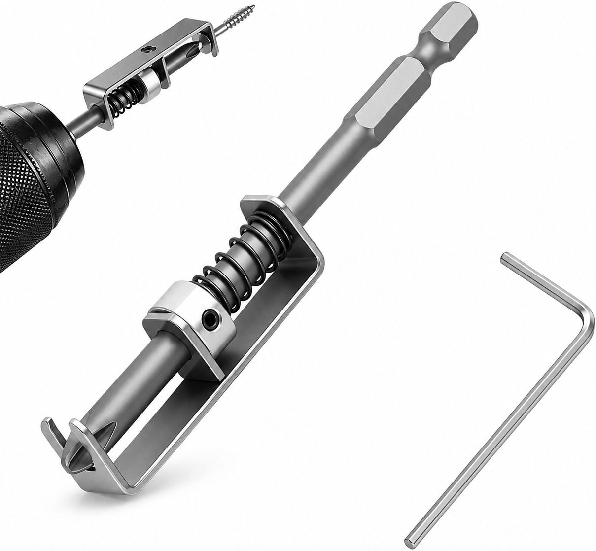 Anti-Slip Universal Screwdriver Bit with Depth Stop S2 Steel Spring-Loaded Screw Holder Bit - PH2 Screwdriver Bit Set-image-44