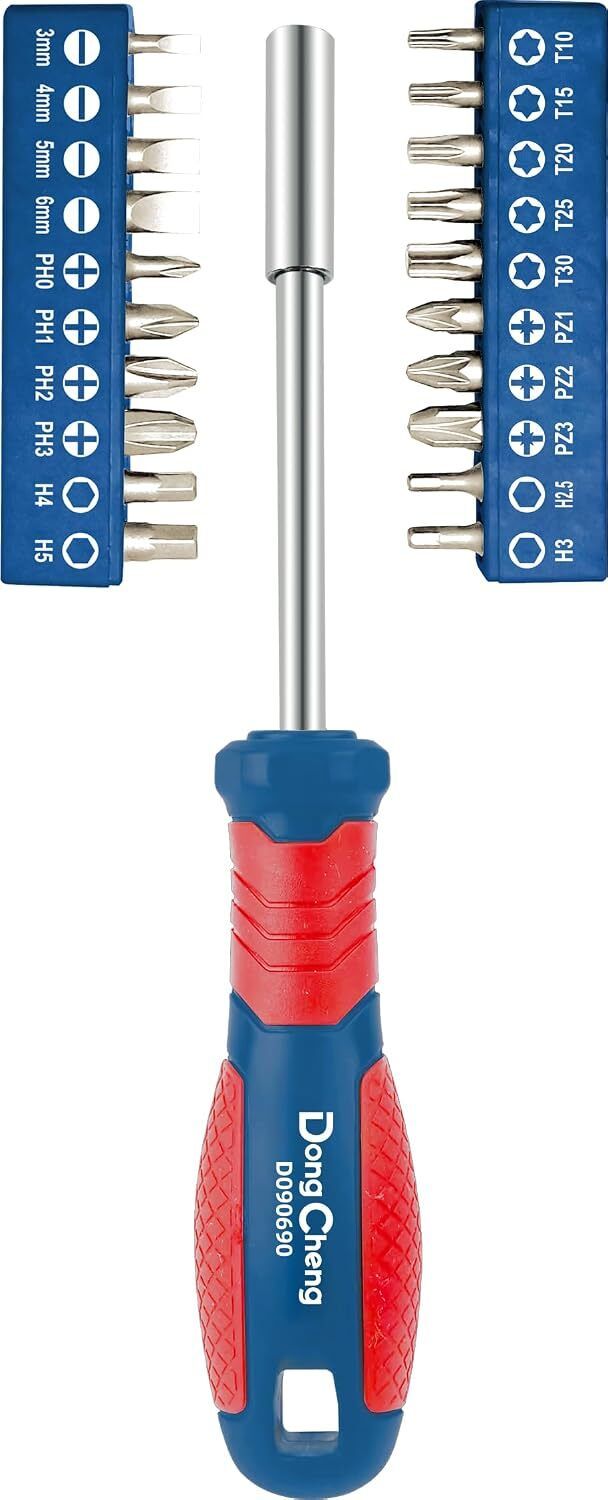 dongcheng 21Pcs Screwdriver Bit Set 21set — S2 Tool Steel Heat-Treated Wear-Resistant Bits Combination Screwdriver Set-picture-26