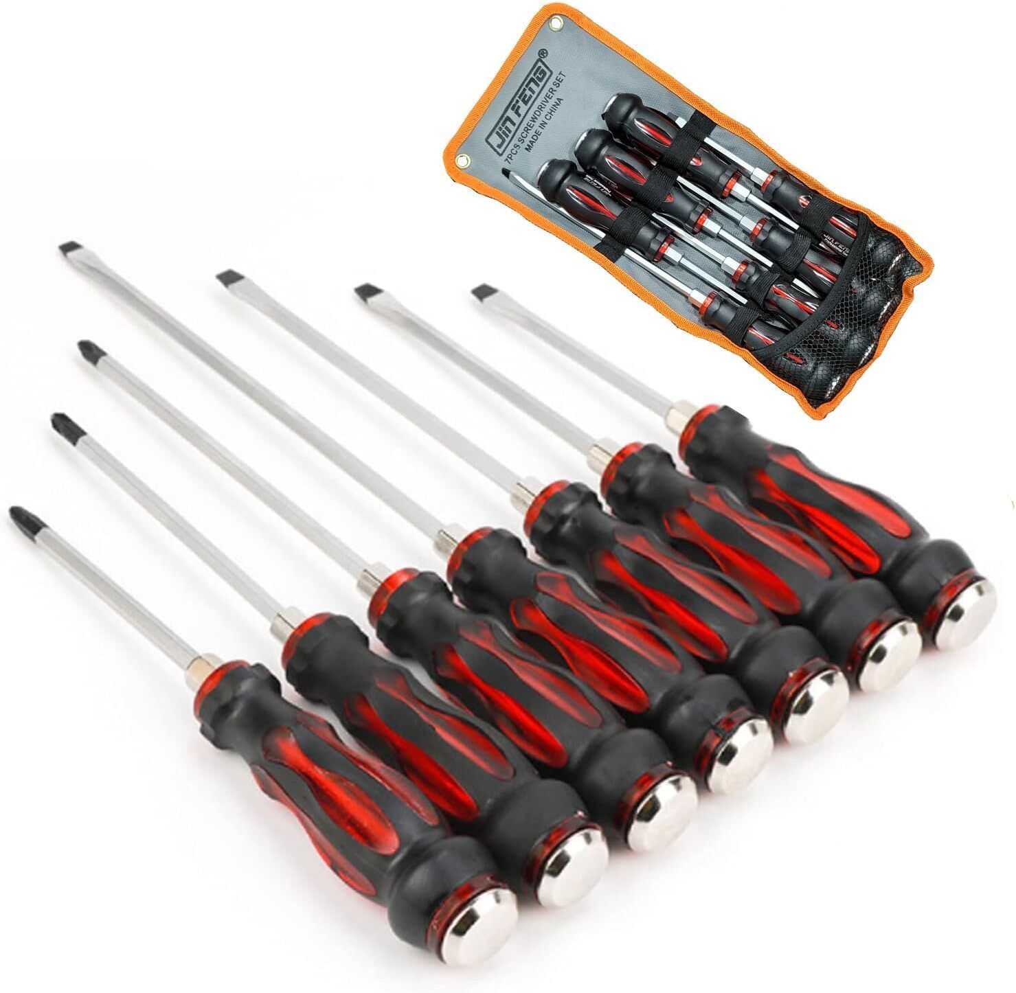 7seas Set of 7Pcs Magnetic Screwdriver Set With Soft Non-Slip Grip handle Long Handle Screwdriver Set-picture-36
