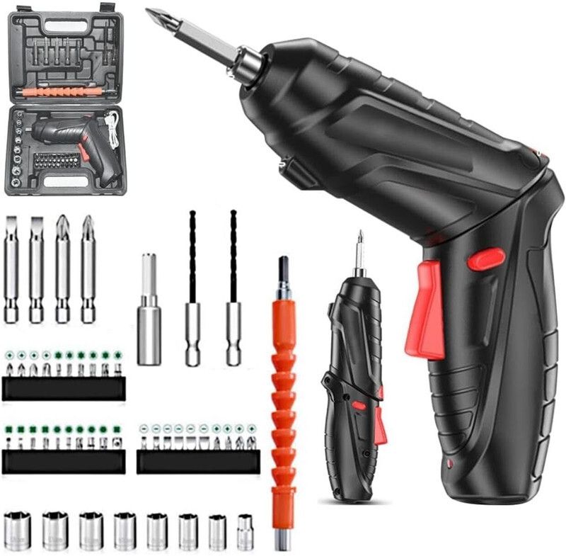 Cordless Electric Screwdriver Kit with 47+ Bits | Rechargeable Drill Machine Precision Screwdriver Set-image-41