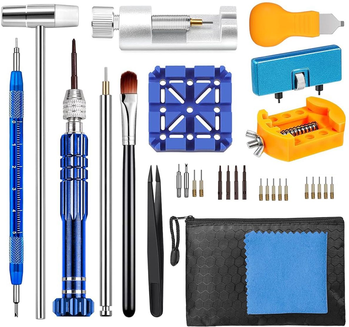 serplex Watch Repair Kit Essential Tools Set for Battery Strap and Back Case Adjustment Precision Screwdriver Set-picture-26