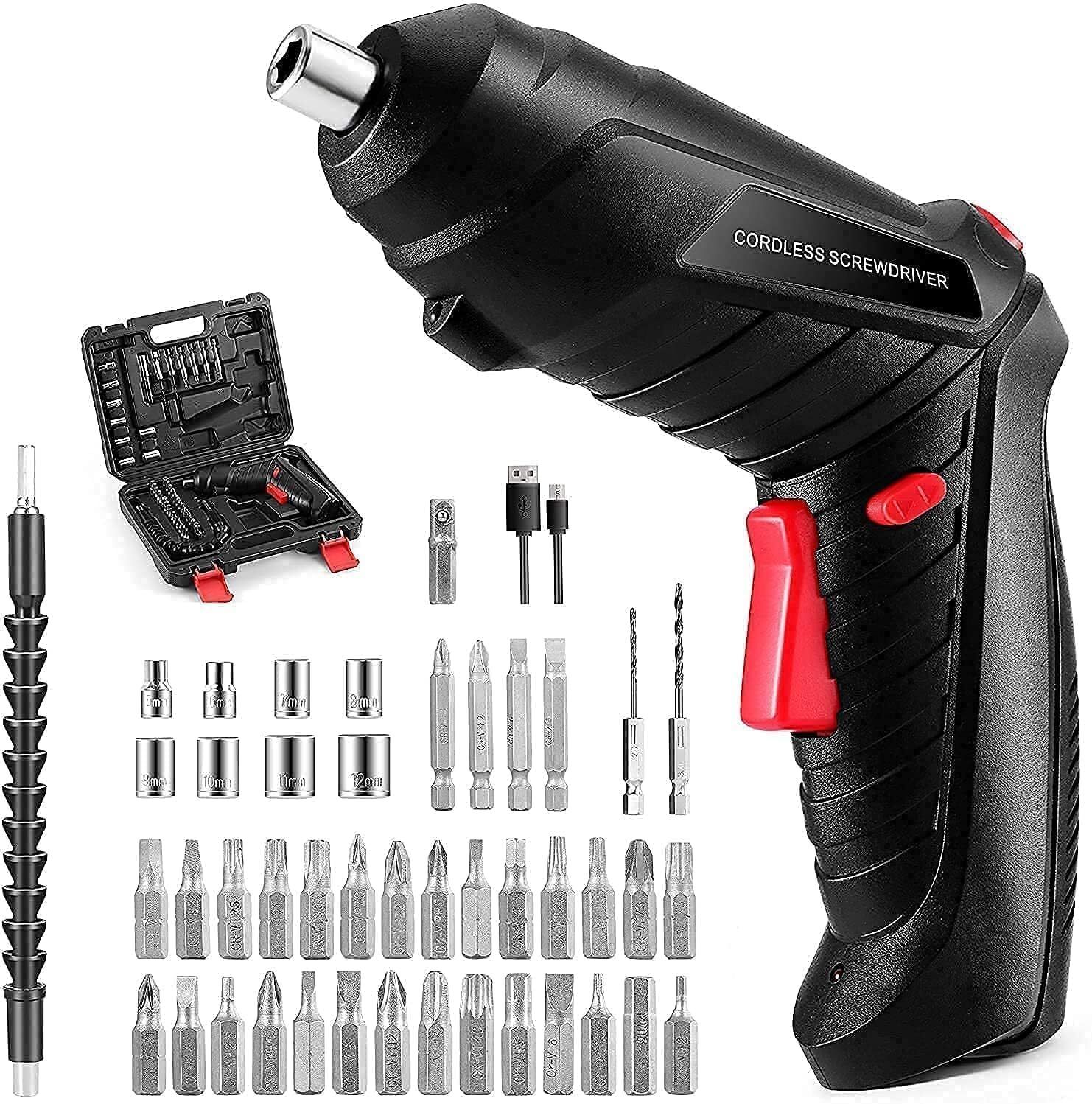 3.6V /1500mAh Forward & Reverse Electric Screwdriver Drills Kit Combination Screwdriver Set-image-38