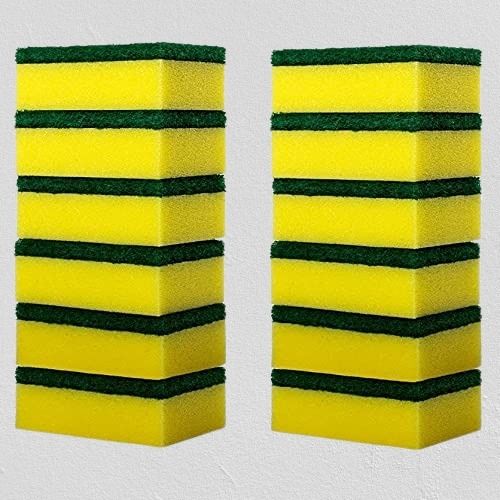 trendingkitchen Cleaning Scrub and Sponges ,one Scouring Scrubbing One Absorbent Side Scrub Sponge-picture-0