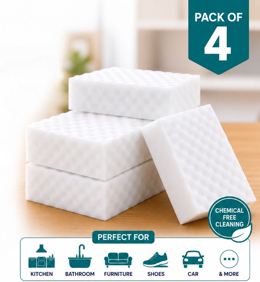 Multipurpose Cleaning Spongefor Kitchen Bathroom Furniture Shoes Car Scrub Pad-image-45