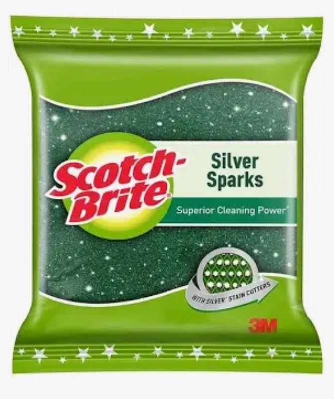 scotch brite S L V ( 40 ) 9.5cmx14cm scurbe pad pack of 4 Scrub Pad-picture-27