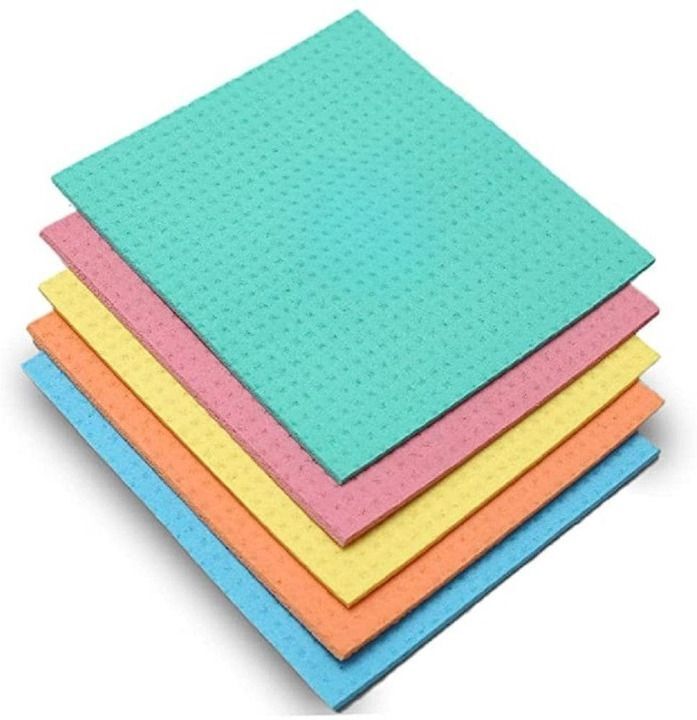 Super Absorbent Reusable Washable Cellulose Sponge Wipes for Kitchen Paper Towel Scrub Pad, Scrub Sponge, Sponge Wipe-image-44