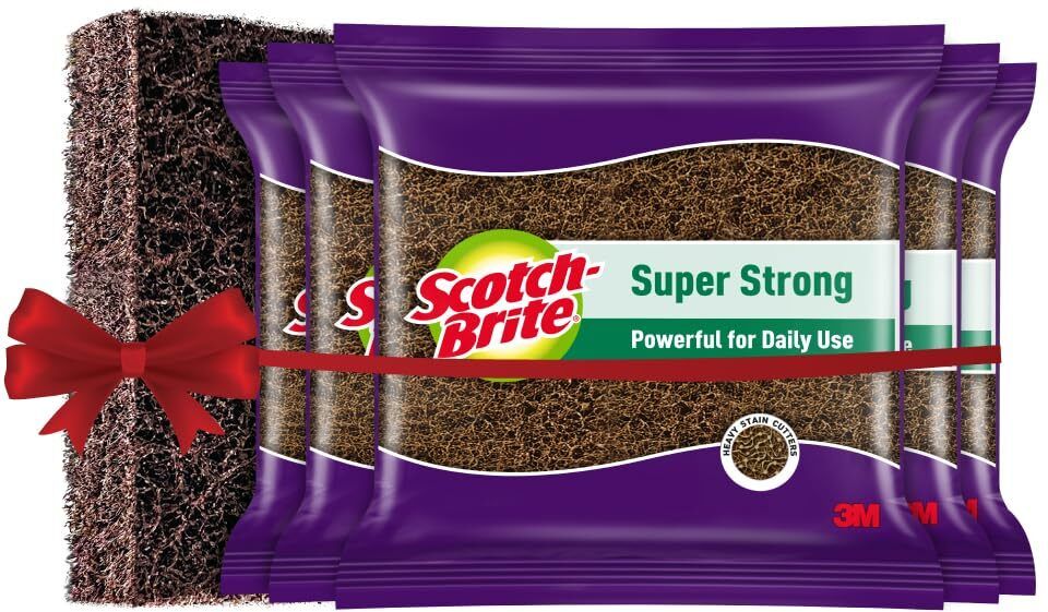 scotch-brite Super Strong (Powerful Action)-Pack of 10 Scrub Pad-picture-16