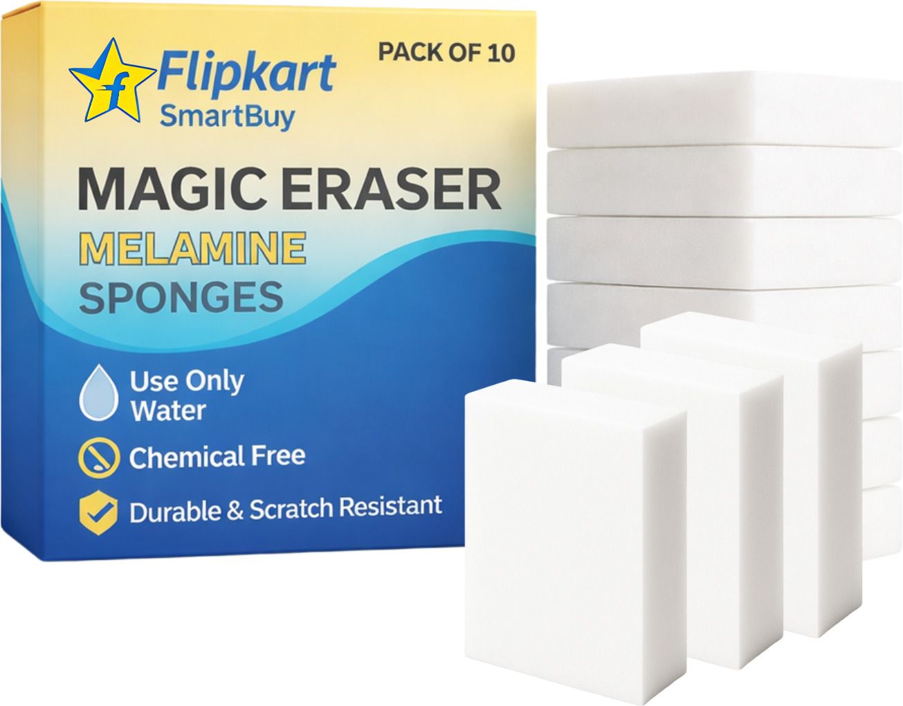 Magic Eraser Cleaning Sponge Multi Purpose Stain Remover Pads for Home & Kitchen Scrub Sponge-image-36