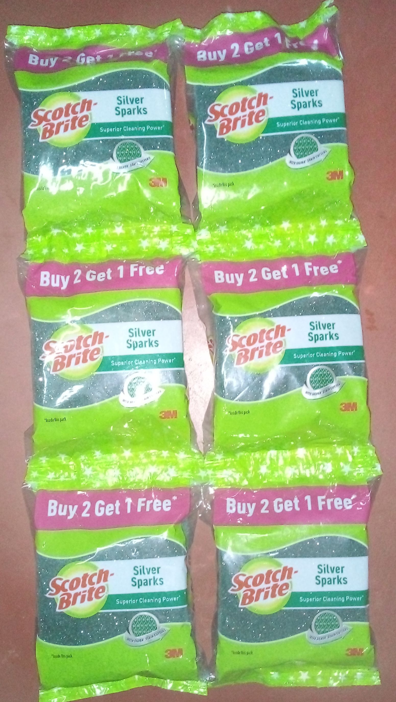 Scrub Pad 7cmx7.5cm "Buy 2 Get 1 Free PACK OF 6 Scrub Pad Scrub Pad-image-28