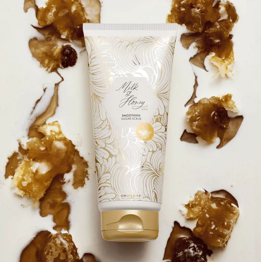oriflame Milk & Honey Gold Smoothing Sugar Scrub (New) Scrub-picture-14