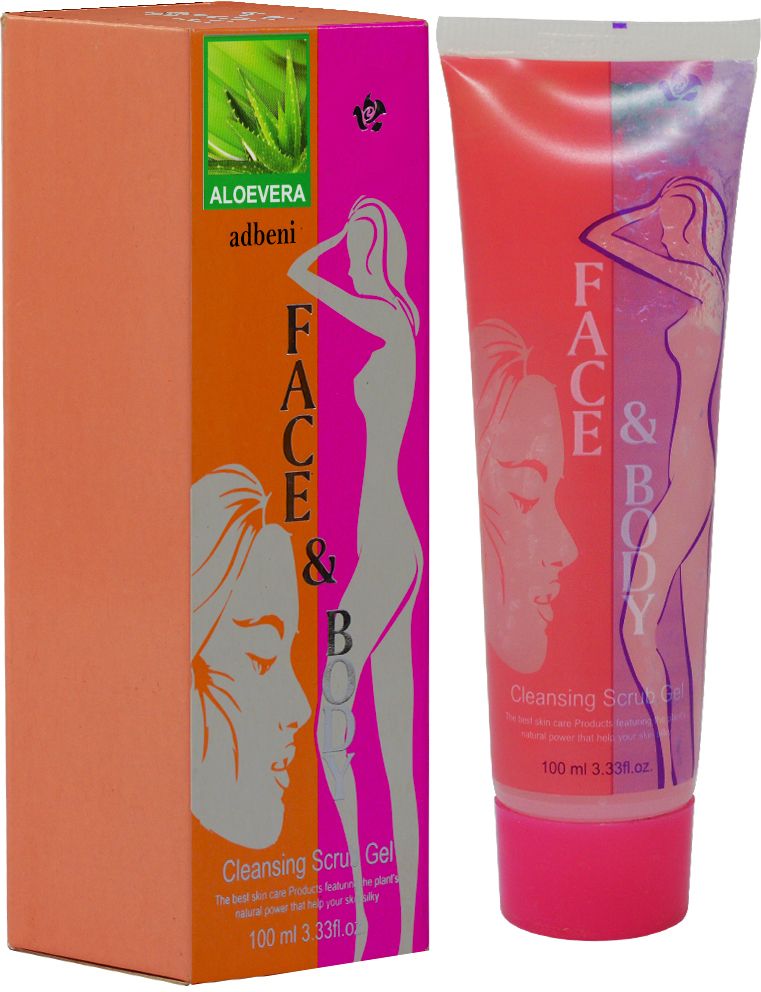 Aloe Vera Face & Body Scrub Gel 100ml (A-1542) Unisex, Deep Clean, Glow Scrub-image-48