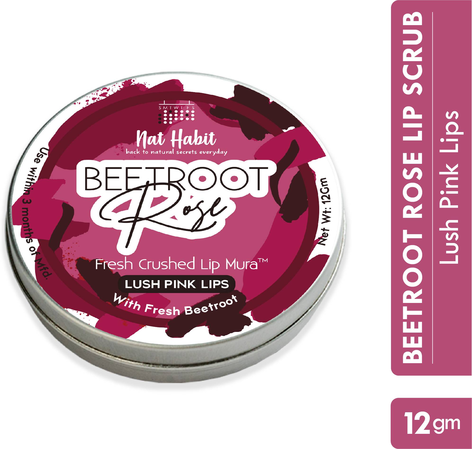 Nat Habit Lip Scrub, Beetroot Rose Lip Mura, Lip Mas