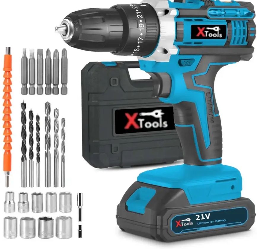 Cordless Drill Machine Tool Kit with Drill Bits & Carry Case (1 Set) Cordless Drill-image-34