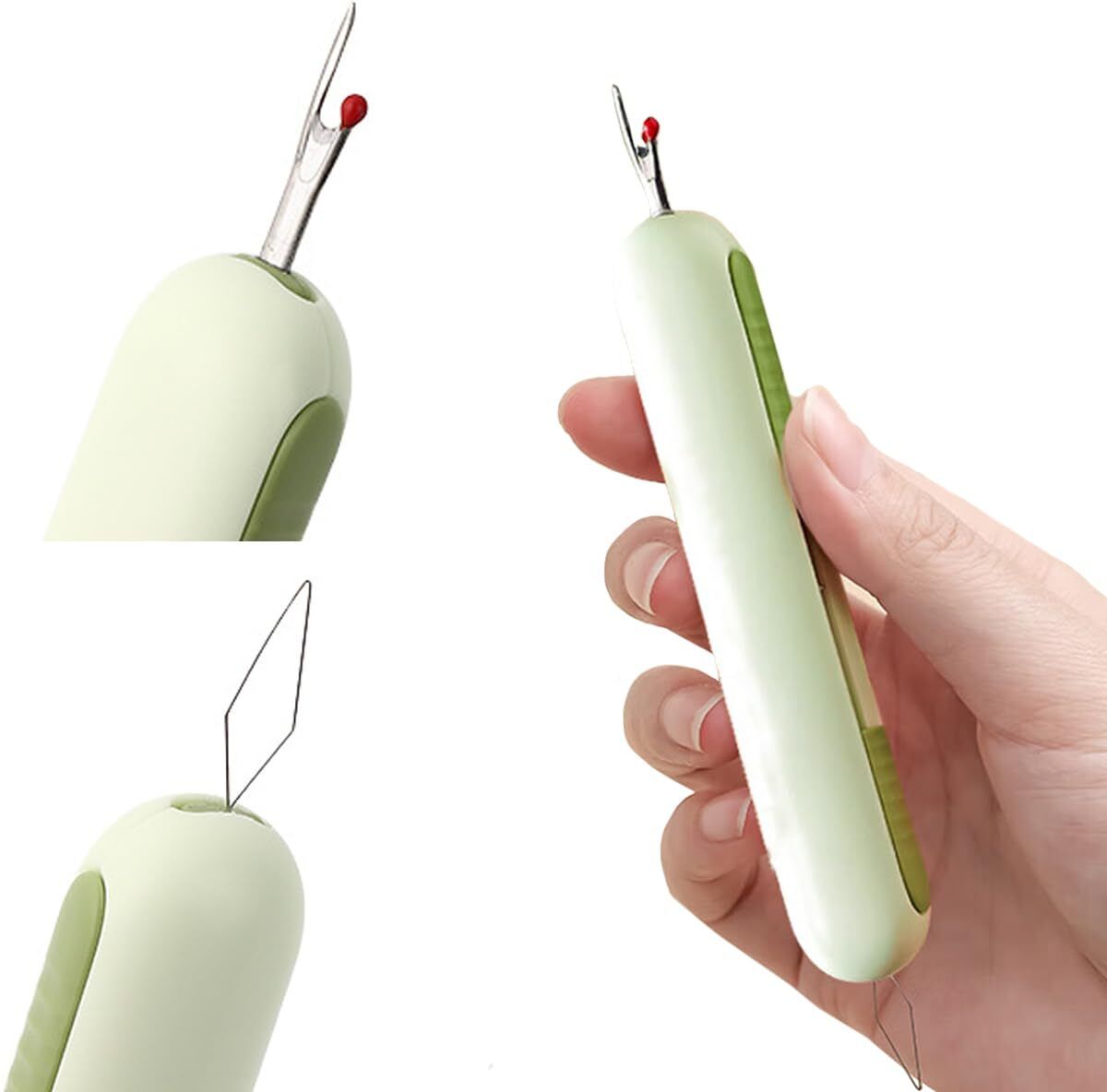 qroof 2 in 1 Needle Threader Tool, Domestic Use Sewing Needle Threader Seam Ripper-picture-28