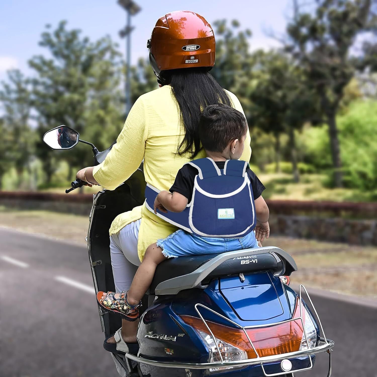 Magic Seat Two Wheeler/Bike/Scooter Child/Kids Safety Seat Belt (Blue- Iron man) Baby Carrier-image-11