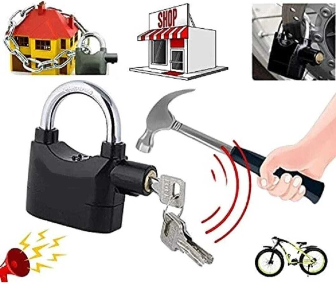 Kritam Home Office Alarm Security Lock with Motion Sensor and 3 Keys Padlock Siren Alarm Lock Shop, Bike Smart Motion Safety Lock-image-45