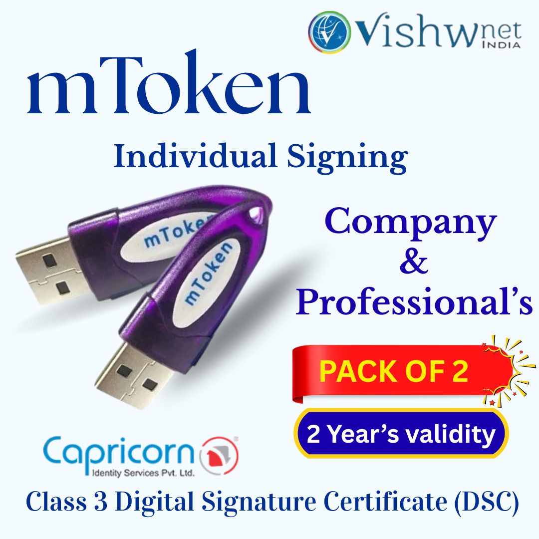 Vishwnet Class 3 Digital Signature Certificate (Individual) – 2 Years, Pack of 2 mToken-image-37