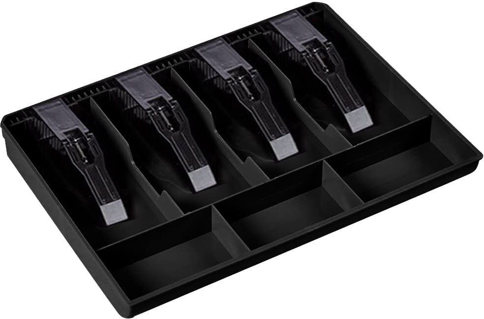 Modinity 4 Slot Cash Box With 3 Coin Grid - Cash Register Tray 7 Compartment Cashier Coin Drawer Box-image-13