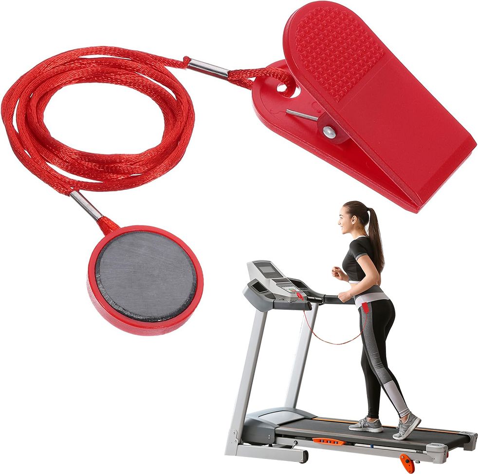 WATER FOUNTAIN Universal Magnetic Treadmill Key Safety Clip PVC Red Universal Treadmill Safety Key Red Magnetic Clip