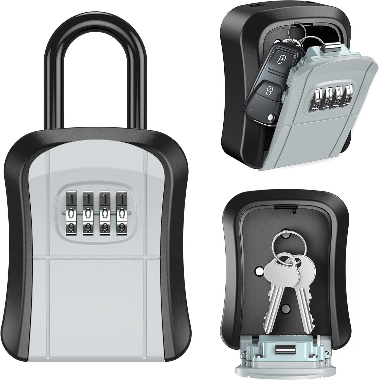 Inditradition Hanging Mettalic Key Lock Box & Indoor & Outdoor Key Hider Box Combination Lock HANGING KEY BOX