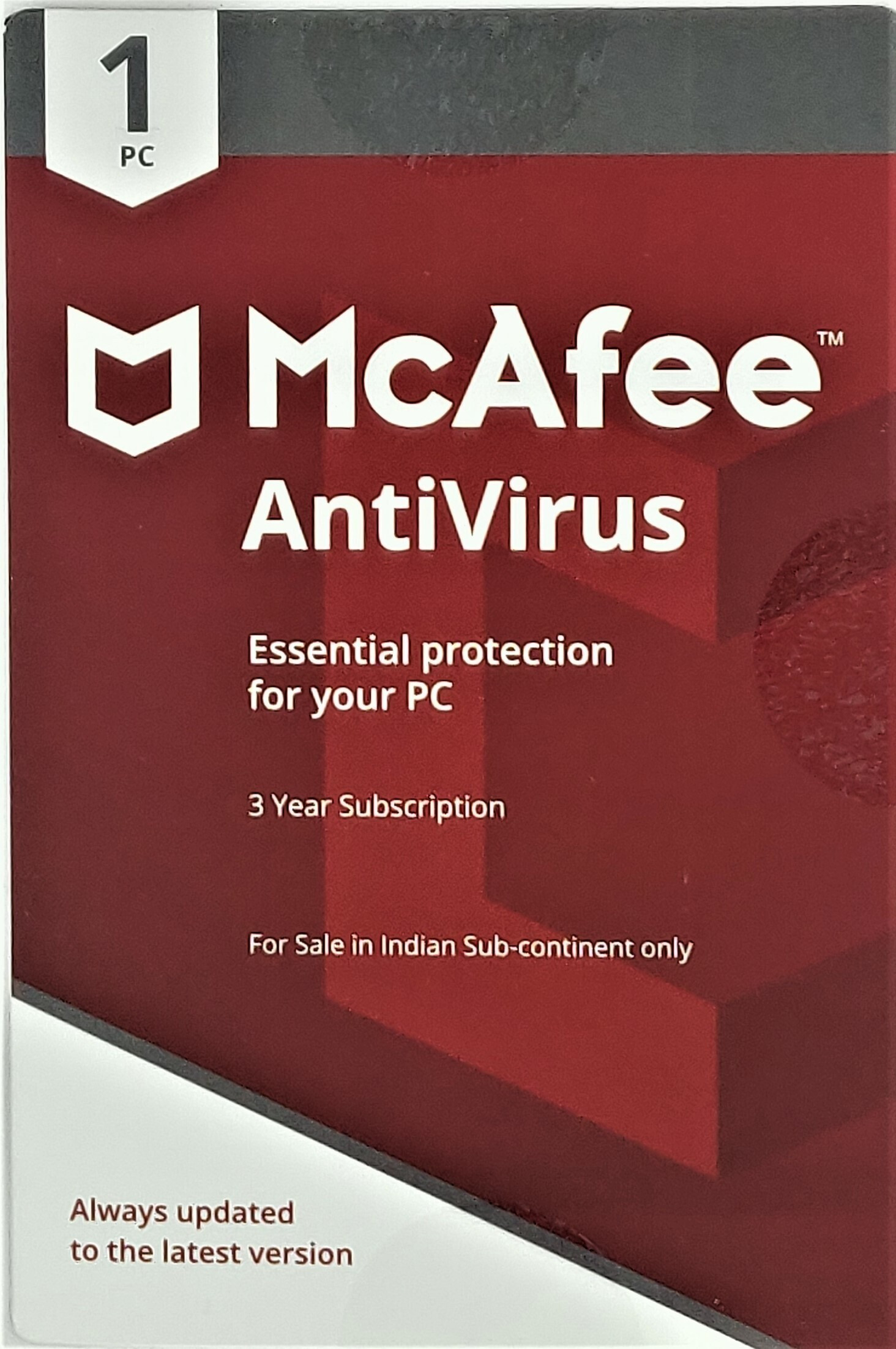 McAfee Anti-virus 1 User 3 Years image 1