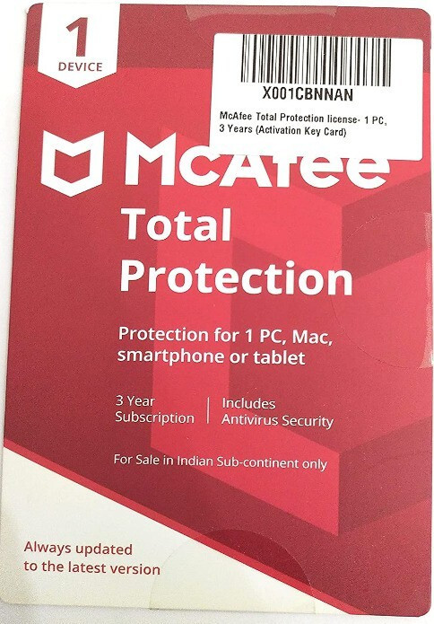McAfee Total Security 1 User 3 Years image 1