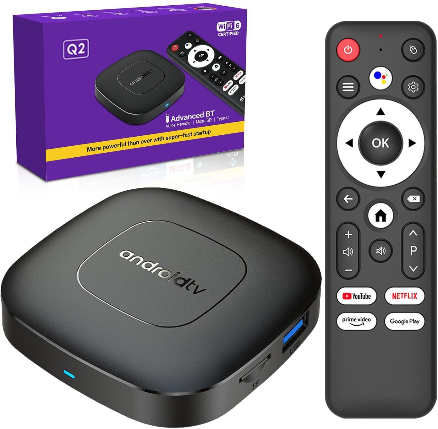 DIVYE Q2 Android TV Box 4K Smart TV Box 4GB RAM + 32GB Storage Media Streaming Device-picture-32