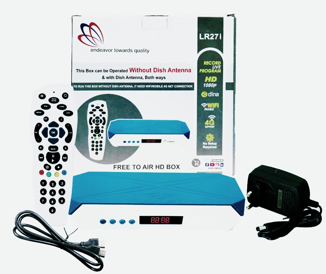 Sky NEW LR27i MPEG-4 Set Top Box|Watch Channels without Antenna|Miracast & YouTube Media Streaming Device image 1
