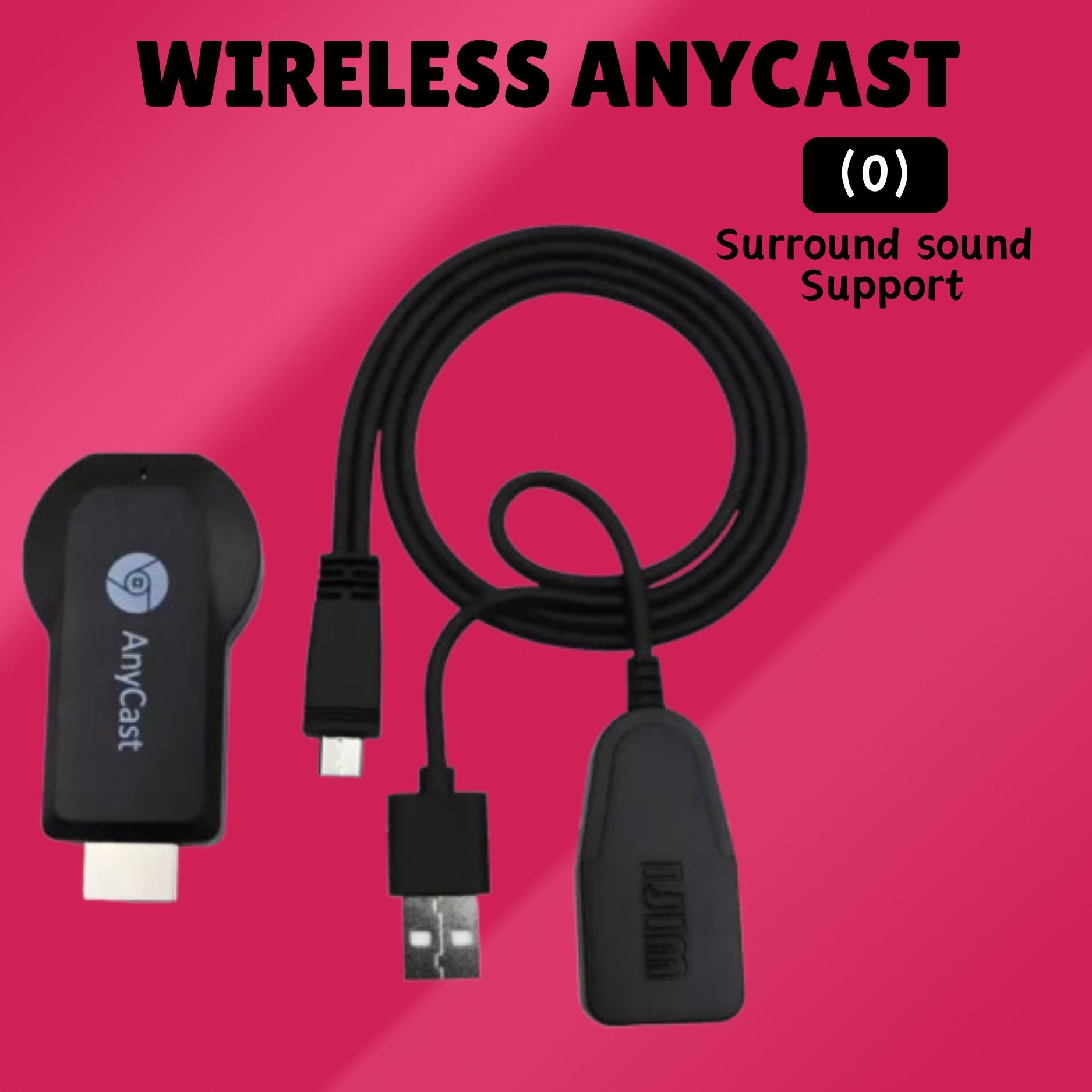 FRONY (AnyCast) Wireless Wi-Fi Dongle Adapter Device for TV 4K Ultra HD ResolutionB186 Media Streaming Device-picture-24