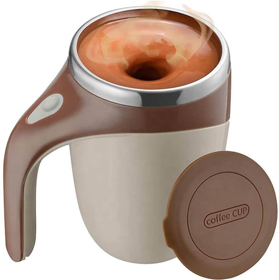 think work Self Stirring Mug with Lid Automatic Magnetic Stirring Coffee Cup Self Heating Mug-picture-12