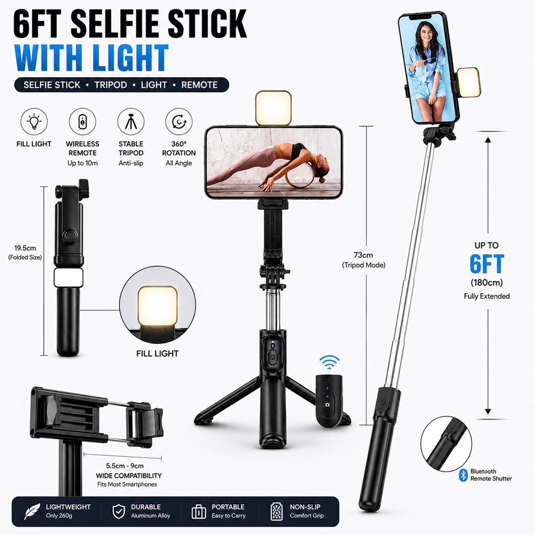 SB 1 inch ring Selfie Flash With Tripod-picture-41