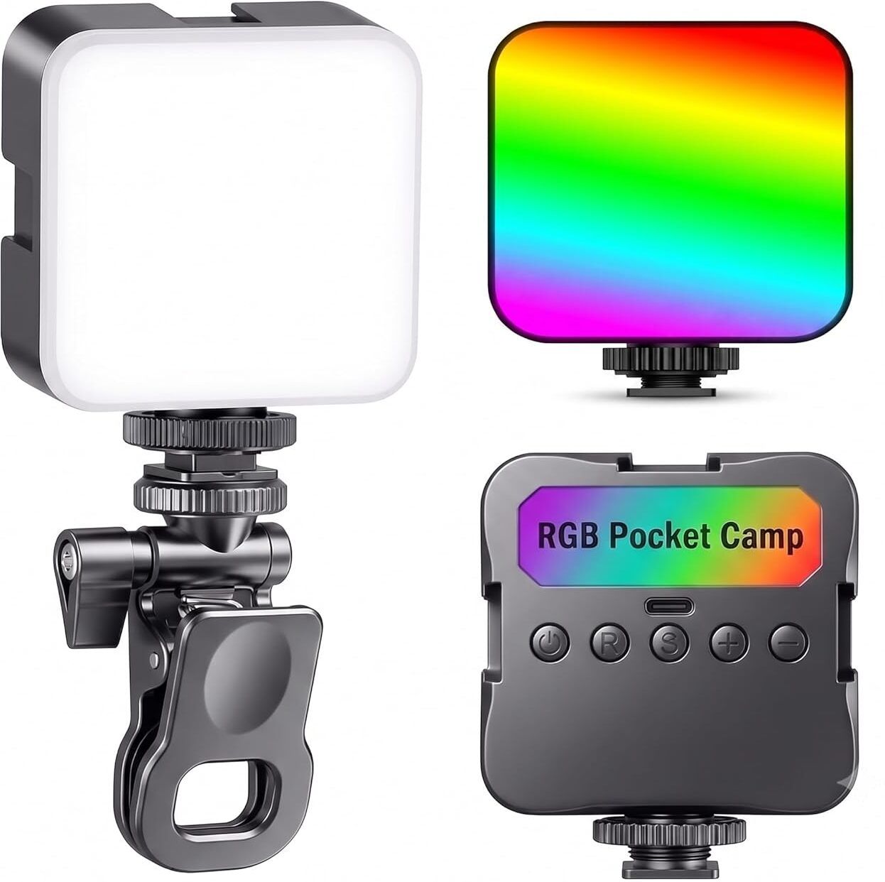 FUNTRONIX RGB Pocket LED Light for Camera with Clip Mount for Mobile Photography & Vlog 800 lx Camera LED Light-image-39