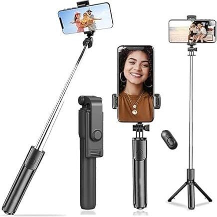 NKL Perfect Selfie Stick Extendable with Bluetooth Remote, Lightweight_67 Bluetooth Selfie Stick-picture-10