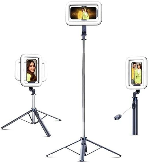 DIGITEK DTR 630 SS Extendable Fill Light, Quadpod Base, Wireless Remote, 5.25ft Max Height, 6-Section Bluetooth Selfie Stick-image-18