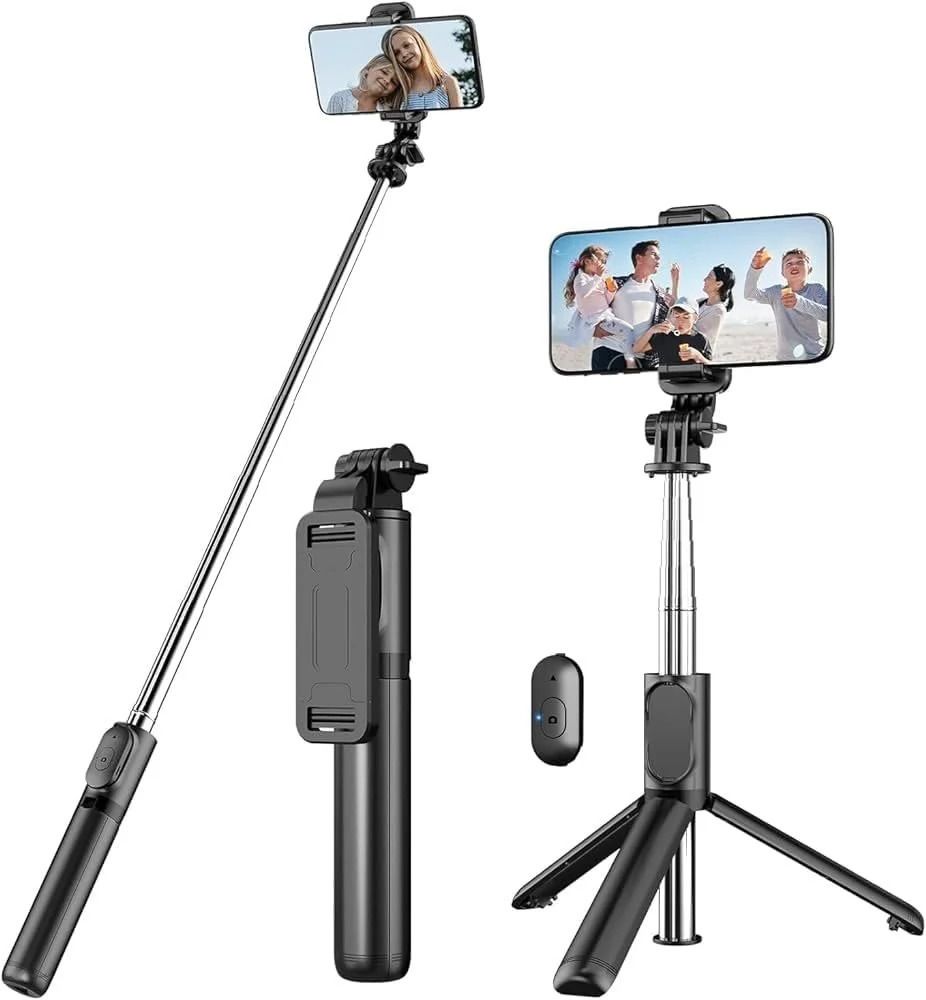 shanviadorn R1 Bluetooth Selfie Sticks with Remote, 3-in-1 Multifunctional Selfie Stick Tripod Stand Bluetooth Selfie Stick-picture-16