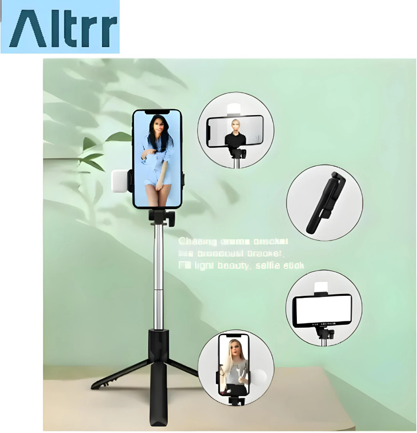 ALTRR Adjustable Selfie Stick and Tripod with Mobile Phone Stand Feature Bluetooth Selfie Stick image 1