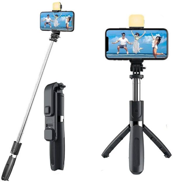 RENTOOR R1s Selfie Stick Stand with remote control Compatible with All Phones Monopod Kit, Tripod, Tripod Ball Head, Tripod Bracket-image-44