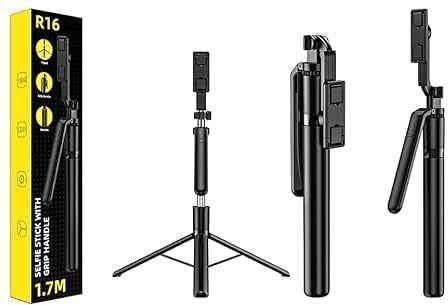 Sconzi Zeptrox R16 360° Rotation Long Selfie Stick with Light Tripod, Monopod Kit, Tripod Kit-image-17