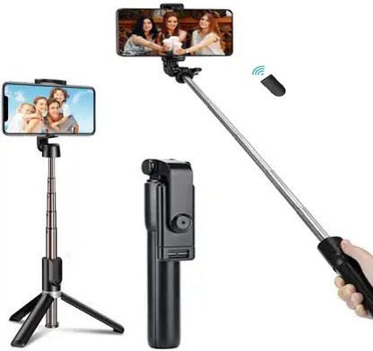 SHOP EXCITING Selfie Stick with Remote, 3-in-1 Multifunctional Selfie Stick, Tripod, Monopod Stand & Mobile Stand Compatible with All Mobile Phones Selfie Stick Bluetooth Selfie Stick-image-32