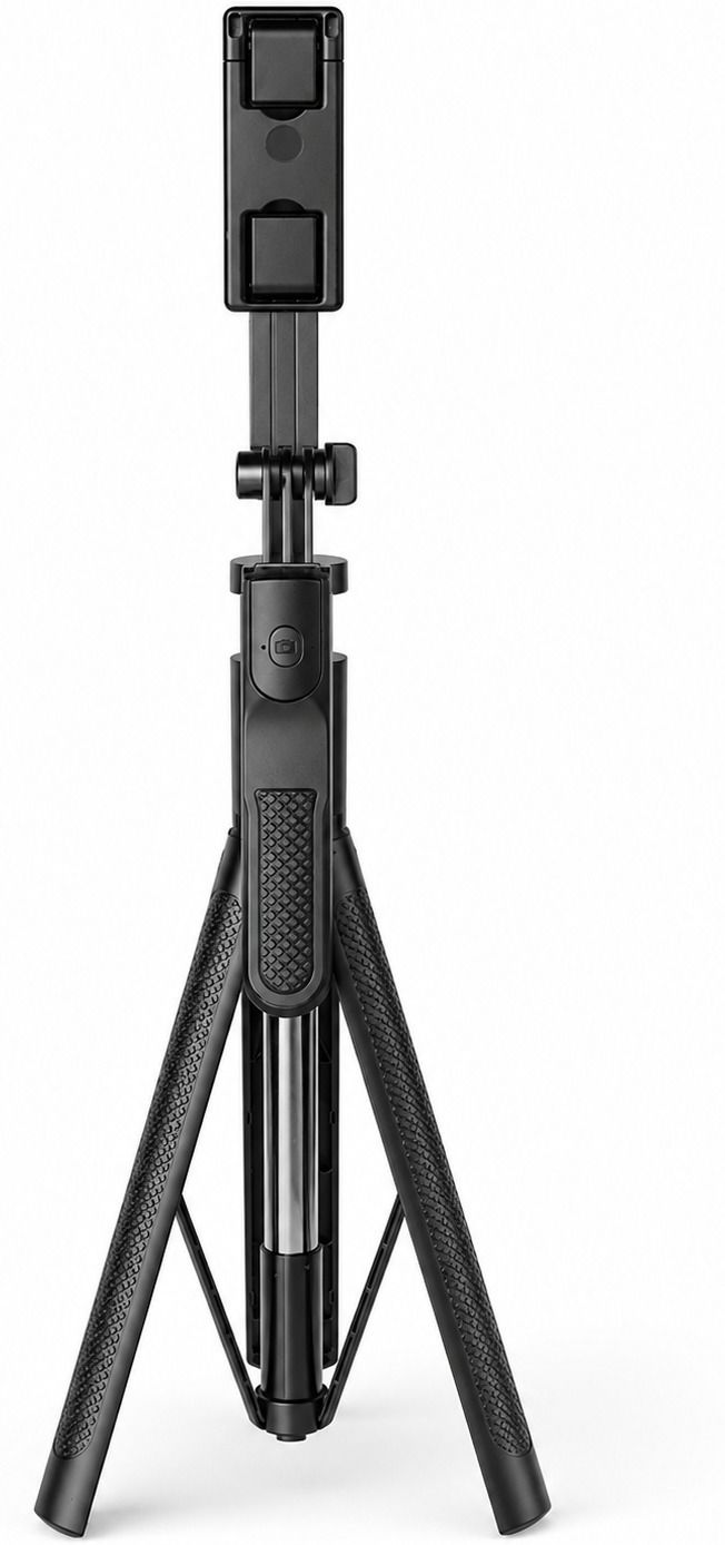 FITRIC MP-04 1700MM Heavy Quality Selfie Stick Tripod, Extendable Foldable Mobile Tripod Stand with Bluetooth Remote, 360° Rotating Phone Holder for Android, iPhone, Photography, Vlogging, Live Streaming & Content Creation Bluetooth Selfie Stick-image-12