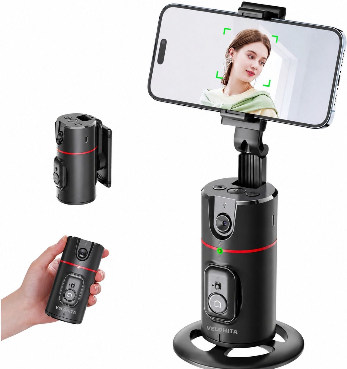 MHK Smart AI Auto Face Tracking Rotating Phone Holder Tripod Stand Remote Control Tripod-picture-25