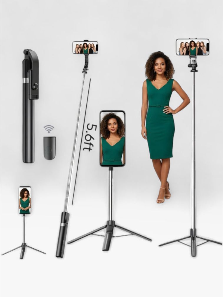 HouseOfCommon Event Selfie Stick Portable Tripod Stand & Detachable Wireless Remote_HB Bluetooth Selfie Stick-image-47