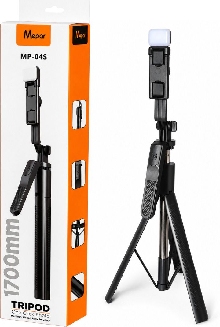 FITRIC 1700MM Extendable Tripod Stick, Premium Bluetooth Selfie Stick, LED Fill Light Phone Stand, Professional Mobile Tripod, Rechargeable Selfie Stick, Wireless Camera Remote Stick, Portable Photography Stand Bluetooth Selfie Stick-picture-19