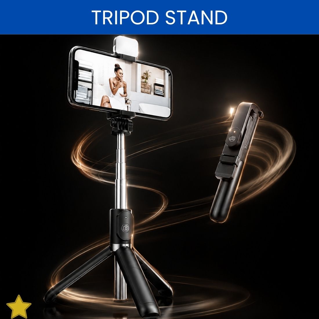 FRONY Selfie Stick With Tripod Stand for Vlogging Compatible With All SmartphonesXT322 Bluetooth Selfie Stick-image-33