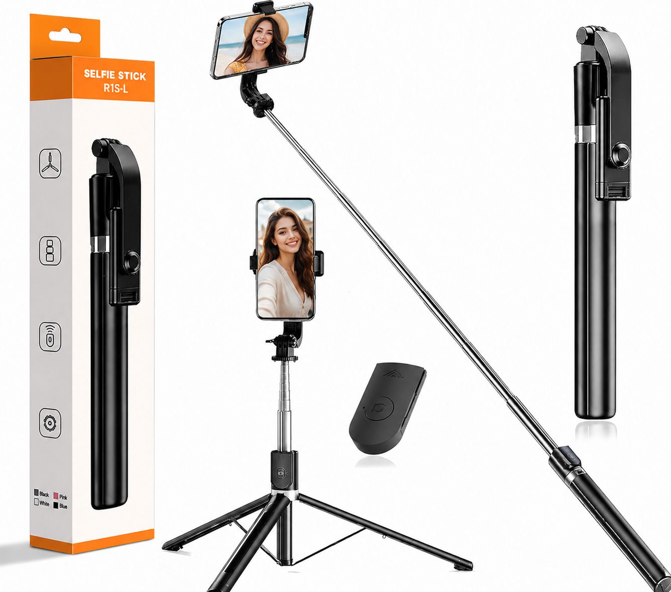 Velnorra 170cm Long Tripod R1S L Bluetooth Selfie Stick-picture-19