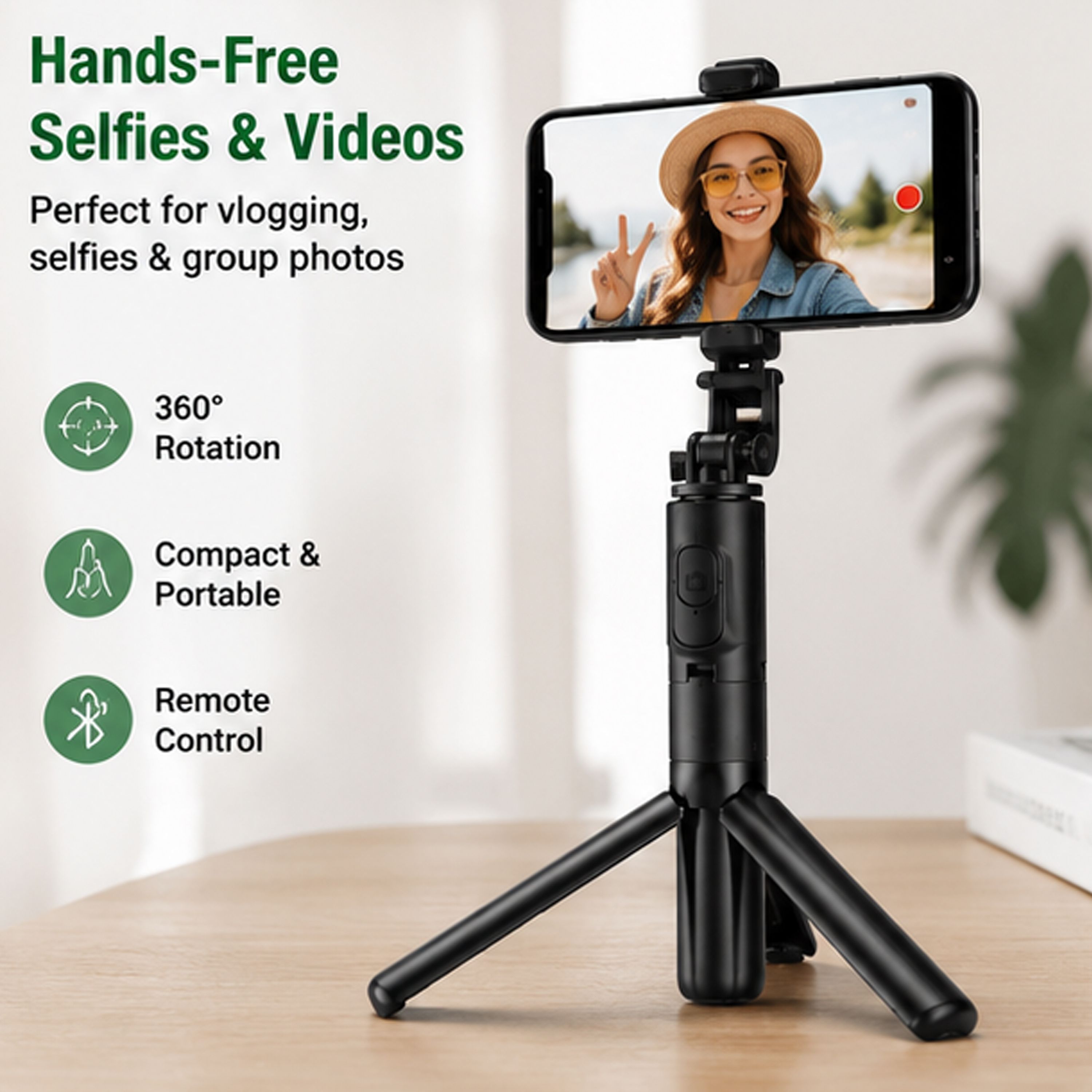 Krishnaharee Bluetooth Selfie Stick with Wireless Remote for Android Bluetooth Selfie Stick-image-43