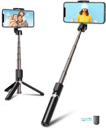 SHOP EXCITING Selfie Stick with Remote, 3-in-1 Multifunctional Selfie Stick, Tripod, Monopod Stand & Mobile Stand Compatible with All Mobile Phones Selfie Stick Bluetooth Selfie Stick-picture-27