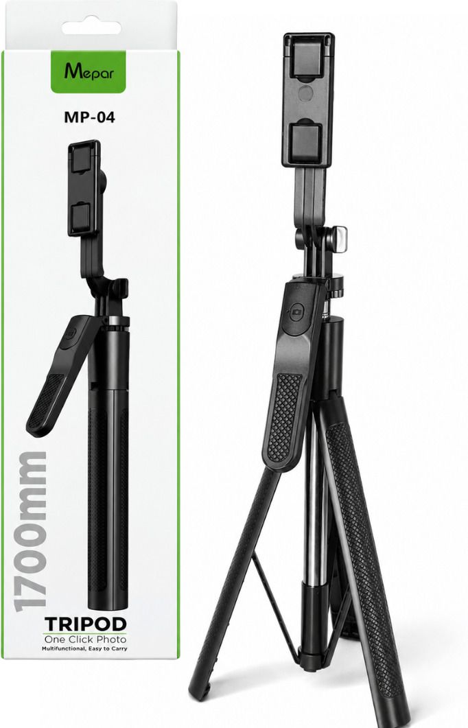FITRIC MP-04X 1700MM Extendable Selfie Stick Tripod, Premium Heavy Quality Mobile Tripod Stand with Bluetooth Remote, Foldable 360° Rotating Phone Holder for Android, iPhone, Video Recording, Travel, Vlogging & Photography Bluetooth Selfie Stick-image-15
